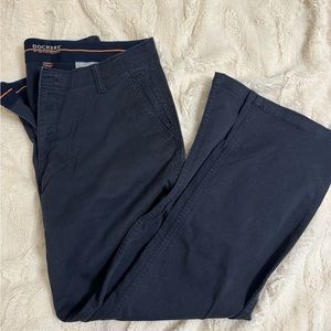 Navy blue trousers